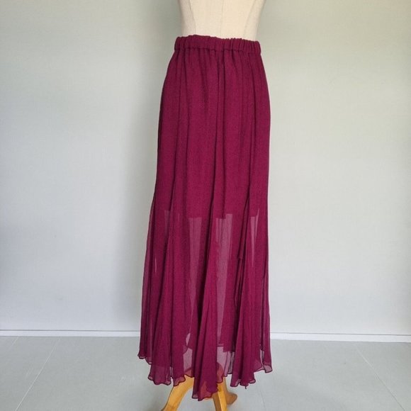 Sass & Bide The Vault Purple Microspot Silk Maxi Skirt Size XS - Picture 5 of 10